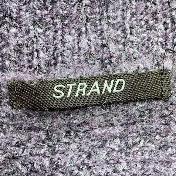 Small Purple Mohair Blend Sweater Knot Top Short Sleeve Collar Cowl 4 6 Stretch - Picture 6 of 9